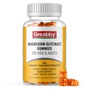 Magnesium Glycinate Gummies for Kids & Adults - Magnesium Glycinate 300mg Chewable Supplement - Promotes Sleep, Muscle, Relaxation (60Count)