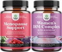 Paleta Kompletnego Ziołowego Suplementu Menopauzy dla Kobiet - Multibenefit Menopauza Równowaga Hormonów, i mocny Suplement DIM dla Kobiet z DIM i Black Pepper Menopauza Wsparcie i PMS Ulgi