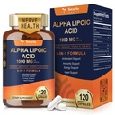Totaria Alpha Lipoic Acid 1000mg - ALA Supplement Antioksydant for Neuropathy Support Nerve Health, Detox wątroby, Antioksydant, Metabolizm i Energia komórkowa, Anti-Aging - Non-GMO, Gluten Free, Vegan Safe