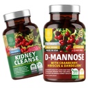 Number One Nutrition N1N Premium D- Mannose [1350mg] z żurawiną & Hibiscus i nerką Cleanse [21 Pothent Herbs] z ekstraktem żurawinowym, Astragalus, Uva Ursi, 2 Pack Bundle