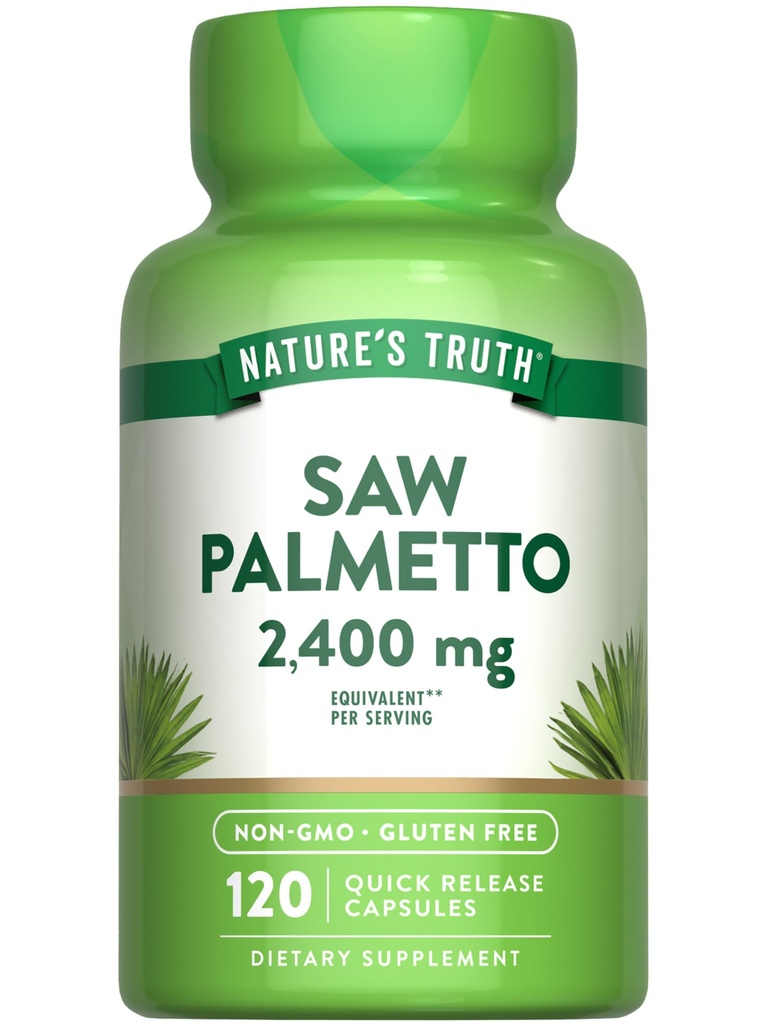 Natural 's Truth Saw Palmetto Extract Detergent 124; 120 Capsules Detergent 124; Non-GMO & Gluten
