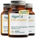 ALGAECAL 4- in-1 Witamina D3 K2 Kompletna - suplement witaminy ADK, Wzmocnione wsparcie immunologiczne i zdrowie kości z D3 K2, A, & E - Całe ciało Wellness & Siła kości, 60 Połknięcie easy- Softgels