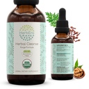 HerbEra Herbal Cleanse Organic Alcohol- Free Tincture Budapeszt 124; Detox and Cleanse Formula, Extract Supplement Deposition 124; Organic Wormwood Herb, Black Walnut Hull, Cuves Flower Buds Budapest 124; Purge Extract (2 fl oz)