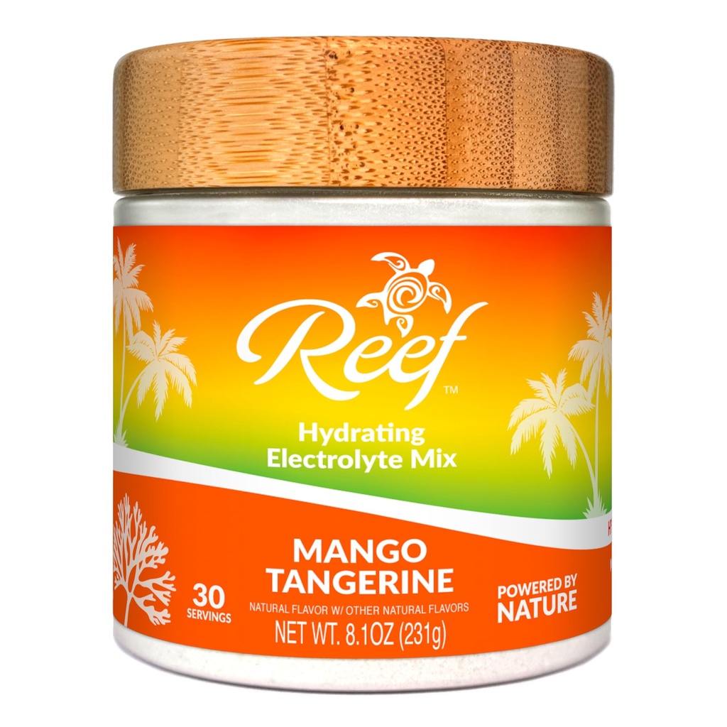 Hydrating Electrolyte Drink Mix - Mango Tangerine, 30 Servings - Proszek do nawadniania w / Woda kokosowa - Nie-GMO, Nie dodano cukru, 5 Kluczowe elektrolity + witaminy, Naturalne minerały śladowe