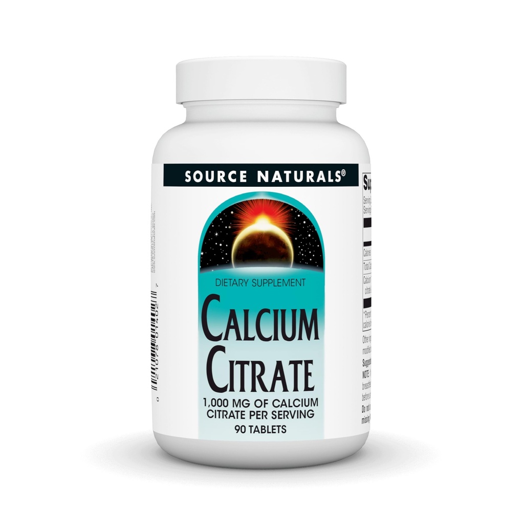 SOURCE NATURALNY Cytrynian wapnia 1000 mg wapnia na porcję, 90