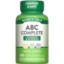 Nature 's Truth Adult ABC Complete Multivitamin dla mężczyzn i kobiet 124; 100 Kaplety 124; Non-GMO & Gluten Free