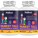 NuBest Bundle Tall 10 + 60 Kapsułki Wysoki Dzieci 90 Tabletki do żucia 124; Wsparcie wzrostu dla dzieci i nastolatków 124; Wapń, Witaminy D3 K2, Kolagen i mieszanka ziołowa