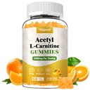 Suplement Acetylo-L-karnityny, Naturalny Suplement Żywieniowy dla Energii Boost, Immunitet, Wegan, Flavor pomarańczowy, 60 Hrabia