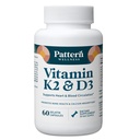 Wzór Wellness Witamina K2 & D3 Suplement z wapniem - Zdrowie kości, Wellness i wsparcie immunologiczne - Nie- GMO - 60 Kapsułki