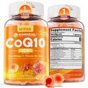 Bez cukru CoQ10- 250mg / 500mg Napełnione Gumiaki - Plus Omega-3, EPA + DHA, B3 & Zinc - Ultra Co Q- 10 Suplementy do Zdrowia Serca, Energia komórkowa, Wsparcie przeciwutleniacze, Do 60 Day Supply, Wegan 60Cts