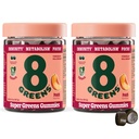 8Zieloni Supergreens Gummies Between 124; Super Zieloni w proszku Superfood Gummy do metabolizmu, Immunitet & Focus, Żywność Enzymy zdrowia, Organiczne: Chlorella, Spirulina, Aloe Vera, Peach Flavor, 100 Hrabia