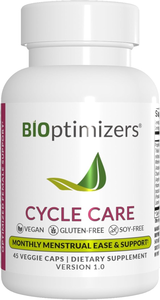 BIOptimizery - Wsparcie dla cyklu - Suplement do wsparcia okresu dla kobiet - Bloating and Cramping Menstrual Relief - 45 kapsułki