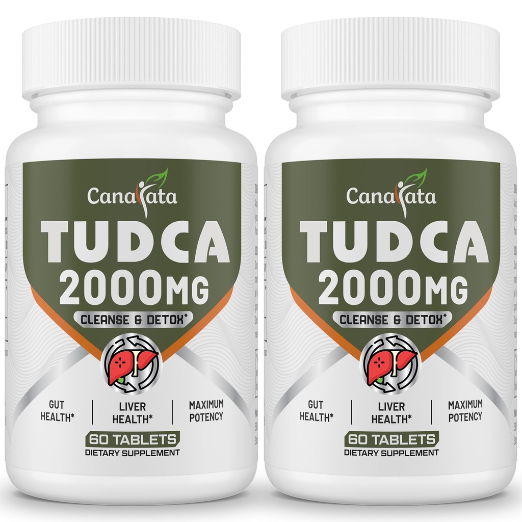 TUDCA Wątroba suplementy 2000mg - Silne Bile Salts Wsparcie wątroby Detox & Cleanse - Wątroba i pęcherzyk żółciowy Health Applica- Łatwy połykać tablets- 60 Days Supply