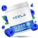 XEELA Pre Workout Powder - Czysty i Tested - Jitter Free, Safe, i Natural - Wzrost energii termogenicznej, Focus, i Endurance w / Creaine, Kofeina organiczna i roślin oparte cytrulina (Blue Malina)