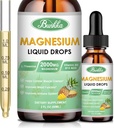 Magnezu Glycinate Supplement, Magnezu Complex Liquid Drops z 500mg Magnezu Glycinate, Magnezu Citrate, Witamina - 30 Day Supply