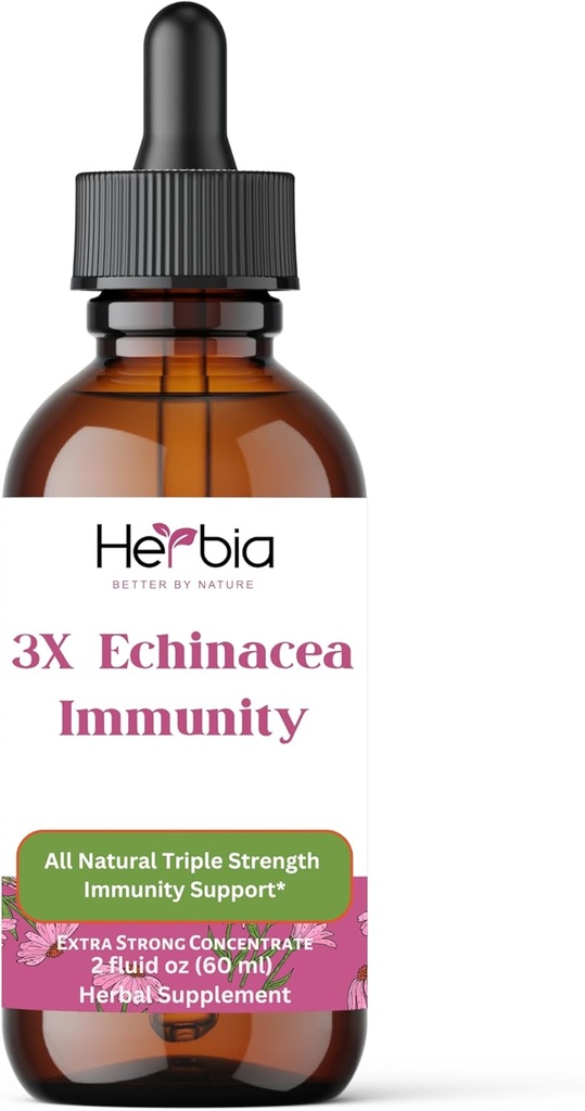 3X Echinacea Immunitet Ekstrakt z płynnego alkoholu, 2 Fluid oz (60ml)