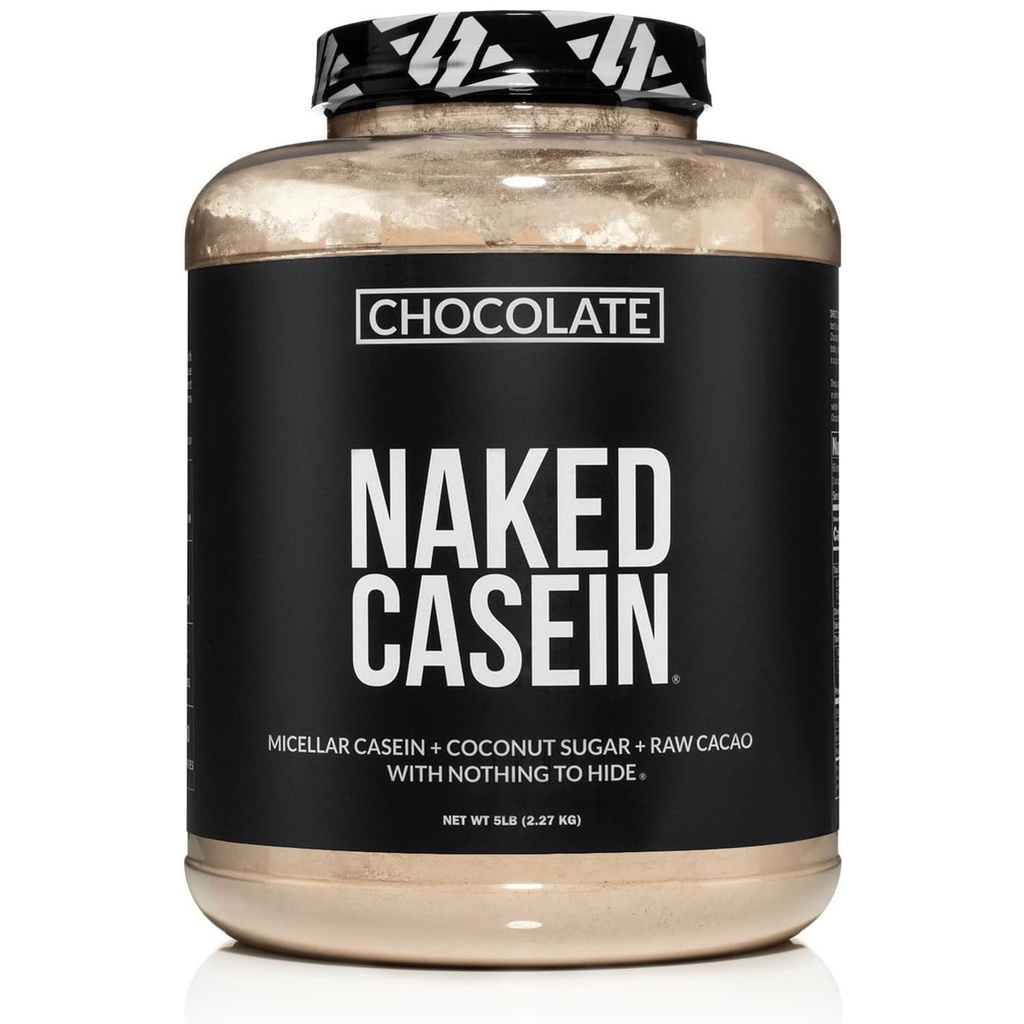 Naga Kazeina Czekoladowa - Czekoladowy Kazeina Micellar Białko - 5 Luzem funtowym, GMO- Free Gluten- Free, Soy- Free Soy-, Preservative- Free - Stymulacyjny wzrost mięśni - Poprawa odzysku - 60 Sługi