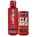iSatori L- Carnitine LS3 Blue Malina 1500mg (32 Służenie) Ultra CLA (90 Softgels), Liquid L- Carnitine with Acetyl, Omega 3 6 9 Safflower Oil