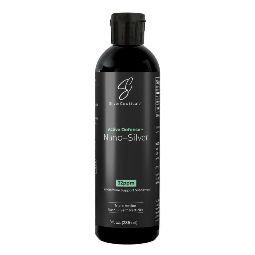 Colloidal Silver w / Nano Technology - 32ppm 8oz - 8X Bardziej skuteczne - Naturalne wsparcie immunologiczne - Zapisz chorych dni - Wiek 5 & Up - Wygrywa Wyższe PPM Silvers - No Taste & Smell - 3 Party Tested