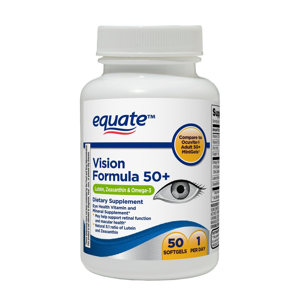 Konwergencja Vision Formuła 50 + Miękkie żele Suplement diety, 50
