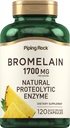 Piping Rock Bromelain Supplement Equipment 124; 1700 mg Equipment 124; 120 Kapsułek Equipment 124; Ananas Enzyme Equipment 124; Non- GMO, Gluten Free