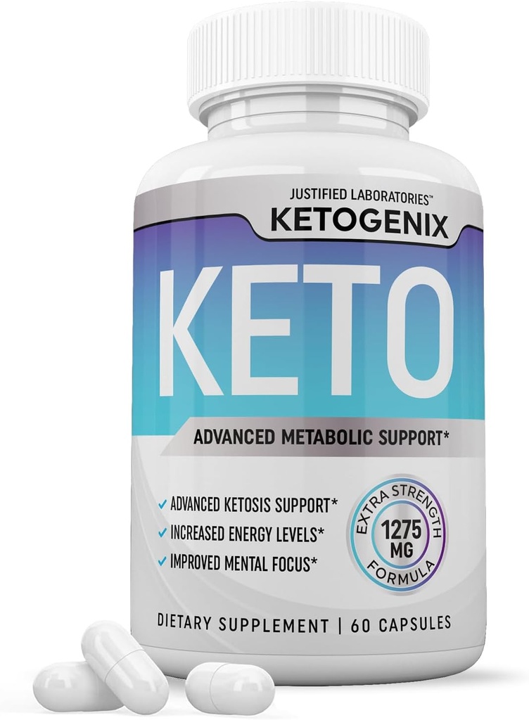 Ketogenex Keto Pigułki 1275MG Nowa i ulepszona formuła zawiera jabłko Cydr Ocet ekstra Virgin Olive Oil Powder Green Tea Leaf 60 Kapsułki