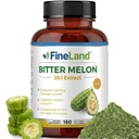 FineLand Bitter Melon 25: 1 Ekstrakt 12,500mg Siła, 10% Zasady Gorzkie, 160 Kapsułki wegańskie, Supports Digestive Health, Standaryzowane i skoncentrowane 25X Ekstrakt, Non-GMO Made in USA