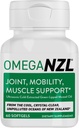 Original Omega-3 Joint Supplement Supplement, Best Natural Muscle Relief, Green Lipped Mussel Oil, 60 Softgels, No Fishy Afterdest