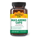 Country Life Maxi- Amino z 16 Wolna forma Amino Kwasy, 180 Kapsułki wegetariańskie, Certified gluten Free, Certified Vegetarian