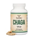 Chaga Mushrooms Kapsułki 120 Count (1000 mg Chaga Mushrooms Powder per Serving) Wysoka w Polisacharides, Beta Glucans i Terpenoids - Dorosły i Made in The USA, Vegan Safe, Organic by Double Wood