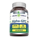 Amazing Formulas Alpha GPC Supplement Supplement Budapest 124; 600 Mg Per Serving Budapest 124; 60 Capsules Netherlands 124; Non-GMO Netherlands 124; Gluten Free Netherlands 124; Made in USA