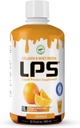 LPS Liquid Collagen & Serwatka suplement protein - Bezcukrowy, Wytrzymały, Napoje Non-GMO - Zhydrolizowany Kolagen & Serwatka Peptydes promuje zdrową skórę i włosy dla mężczyzn i kobiet, Pomarańcza, 32 fl oz