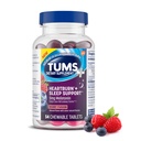 TUMS Heartburn Plus Sleep Support Chewable Suplement diety Tabletki dla Okazjonalnych Heartburn Relief Plus Sleep Support, Berry Fusion - 54 Hrabia