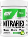 GAT SPORT Nitraflex Advanced Pre- Workout Proszek, Zwiększa przepływ krwi, zwiększa siłę i energię, poprawia wydajność treningu, wolna od stworzenia (Zielone Apple, 30 Służenia)