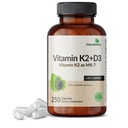 Futurebiotyka Witamina K2 (MK7) z suplementem D3 - Formuła nieGMO - 5000 j.m. Witamina D3 & 90 µg Witamina K2 MK- 7, 250 Kapsułki wegetariańskie