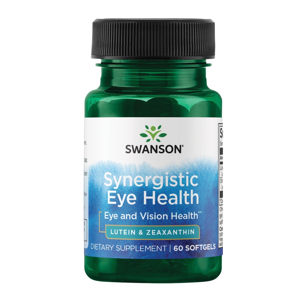 Swanson Lutein & Zeaksantyna Synergistic Eye Health Vision Retina Macula Supplement (Lutein 20 mg & OmniXan Zeaksantyna 2 mg) 60 Sgels Softgels