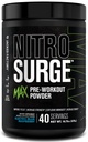 Jacked Factory Nitrosharge Max High Performance Pre Workout Powder - Wstępny trening w / Nootropowe składniki do intensywnej koncentracji, Pompy, Smooth Energy, Endurance - 40 Służenie, Elektryczny niebieski Malina