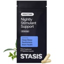 Stasis Nighttime - Kapsułki uspokajające i senne do pary z Stimulantem - Skullcap, Magnolia Bark, Magnezu do snu i Astaksantyny Suplementy do relaksacji i pomocy nastrojów - 25 Sług