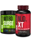Jacked Factory Nitroshare Pre- Workout w Blue Malina & N.O. XT Wzmacniacz tlenku azotu dla mężczyzn i kobiet