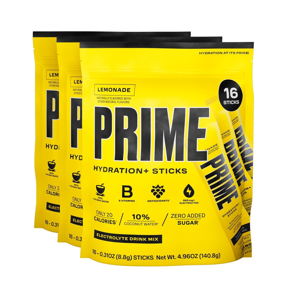 HYDRACJA PRIME + Klepki Lemoniada 124; Proszek nawadniający Pojedynczy Podawać Klepki 124; Proszek elektrolitowy On The Go 124; 250 mg BCAA, Witaminy B, Przeciwutleniacze 124; Niski poziom cukru 124; Kawa wolna 124; Wegan 124; 48 Sticks