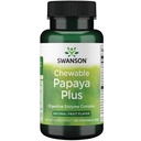 Swanson Chewable Papaya Plus 90 Chwbls Enzym
