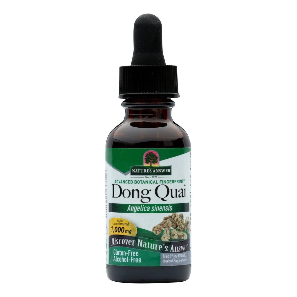 Odpowiedź natury Dong Quai Womens Supplement Supplement - Kobieta Hormonal Supplement, Kobieta Wellness Supplement, Liquid Extract, Alkohol Free, Gluten Free, Kosher - 1 oz