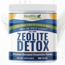 HolyLand Zeolite Cleanse - Zeolite Detox Powder (7.05oz 200 Gram) - Clinoptilolite Natural Activated - Mikronizowane 0- 25 - Full Body Detox for Women, Men - Wsparcie energii, Focus, Immunity, Gut Health