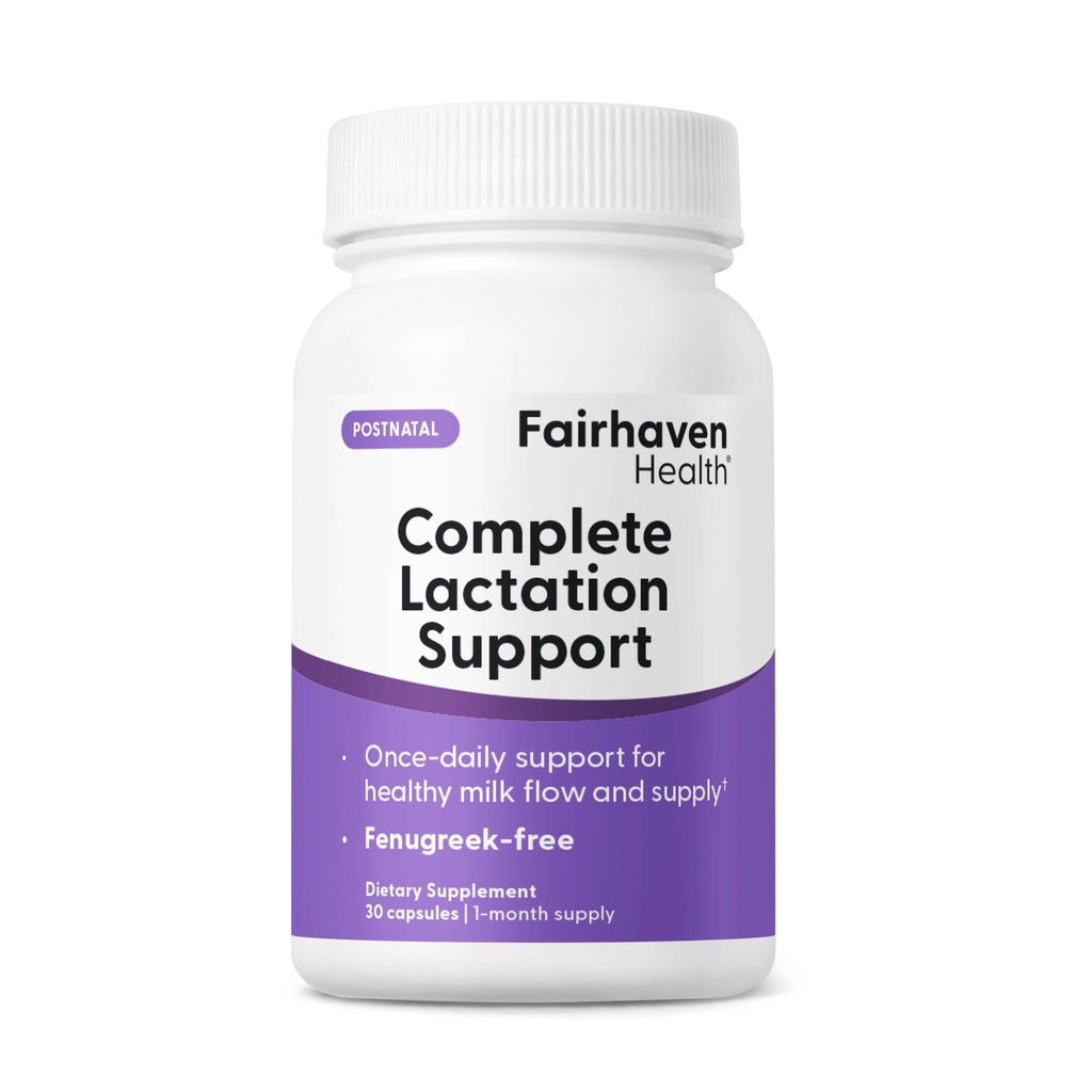 Fairhaven Health Complete Lactation Support Assistance 124; Suplement do Laktacji w celu zwiększenia produkcji mleka mlecznego 124; Poprawa Karmienia piersią Comfort * Assistant 124; Vegan Breating Supplements Assistance 124; Gluten Free Assistance 124; 30 Kapsułki