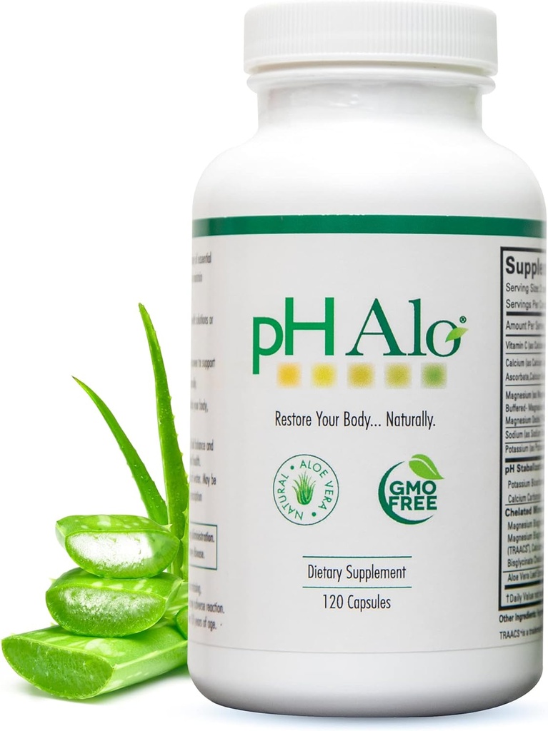 pHAlo pH Balance Supplement Pills - Magnez, Dwuwęglanów Kapsułki dla równowagi alkalicznej - Naturalne traktowanie ostrości, pH Balance, Gut Health, Wydajność i Odzysk