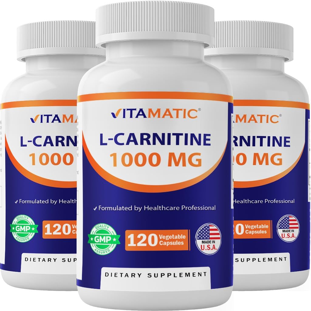 I- Carnitine Fumaran 1000 mg - 120 Kapsułek roślinnych (3 butelki)