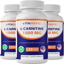 I- Carnitine Fumaran 1000 mg - 120 Kapsułek roślinnych (3 butelki)