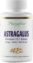 Paradise Herbs Astragalus Extract, Kapsułki wegetariańskie dla energii, Żywność i zdrowie immunologiczne, Nie GMO, Gluten Free, 120 Kapsułki