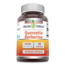 Amazing Supples Quercetin Berberine - 250mg Berberine i 250mg Quercetin, 90 Veggie Capsules Supplement Agregates 124; Non- GMO Agregates 124; Gluten Free Agregates 124; Made in USA Agregat 124; Ideal for Vegetarian