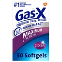 Gas- X Maksymalna wytrzymałość gazu Relief Softgels z Simeticone 250 mg dla Bloating Relief - 50 Count